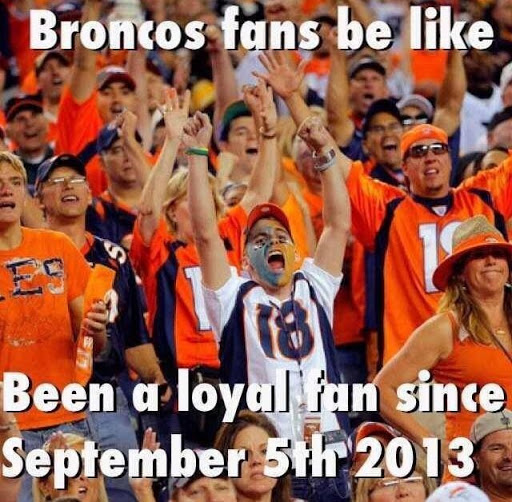 Denver Broncos fans meme